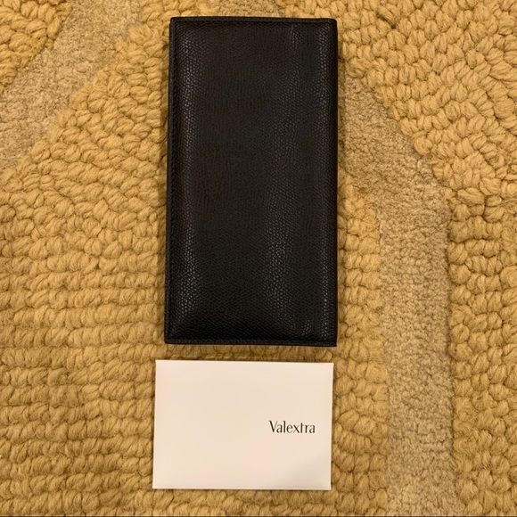NEW Valextra Vertical Wallet 12Cc long black wallet - Picture 6 of 8